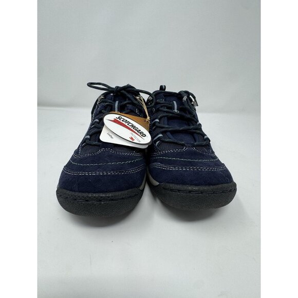 Earth Origins Women's Kamryn Shoes Size 7.5 Navy Suede Leather Lace Up Sneakers - Picture 3 of 12